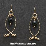 Hold-Me-Close Onyx Bead Earrings