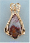 Sonoran Firecracker Lace Agate Pendant