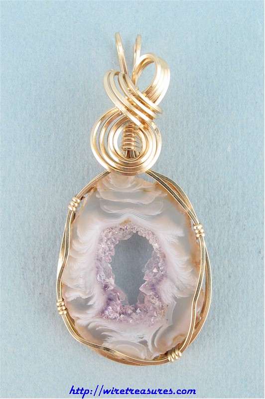 Geode with Amethyst Pendant