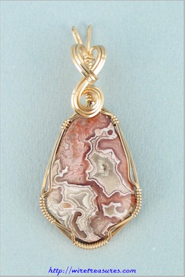 Mexican Crazy Lace Agate Pendant