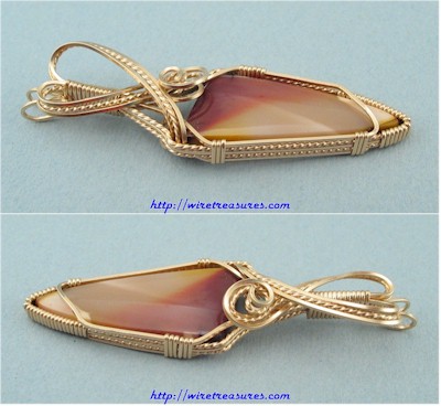 Mookaite Triangle Pendant