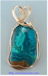 Chrysocolla & Malachite Pendant