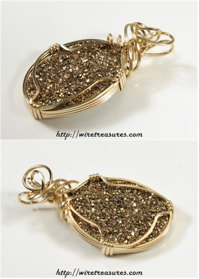 Titanium Drusy Crystals Pendant