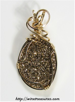 Titanium Drusy Crystals Pendant