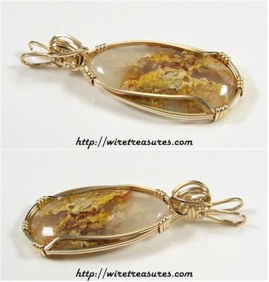 Plume Agate Pendant