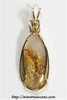 Plume Agate Pendant