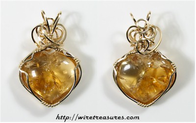 Citrine Heart Pendant