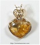 Citrine Heart Pendant