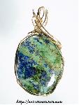 Azurite in Chrysocolla Pendant