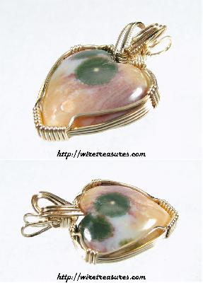 Ocean Jasper Heart Pendant