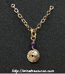 Curl with Amethyst Bead Pendant