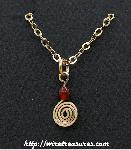 Curl with Carnelian Bead Pendant