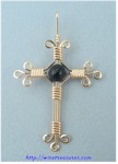 Single Bead Cross Pendants