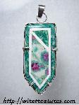 Ruby in Zoisite Intarsia Pendant