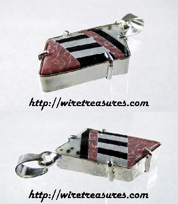 Tickled Ivories Intarsia Pendant