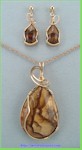 Biggs Canyon Picture Jasper Pendant & Earrings Set