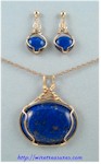 Lapis Pendant & Earrings Set