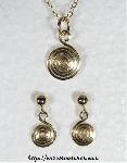 Curly 14K Gold Filled Wire Pendant & Earrings Set