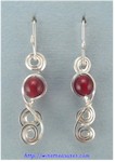 Carnelian Curly-Q Earrings