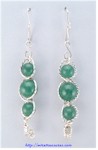 Aventurine Three-Bead Earrings