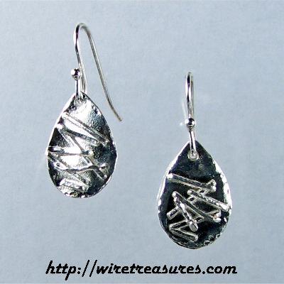 Sticks-and-Stones Silver Earrings