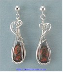 Leopardskin Jasper Cabochon Earrings