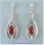 Carnelian Cabochon Earrings