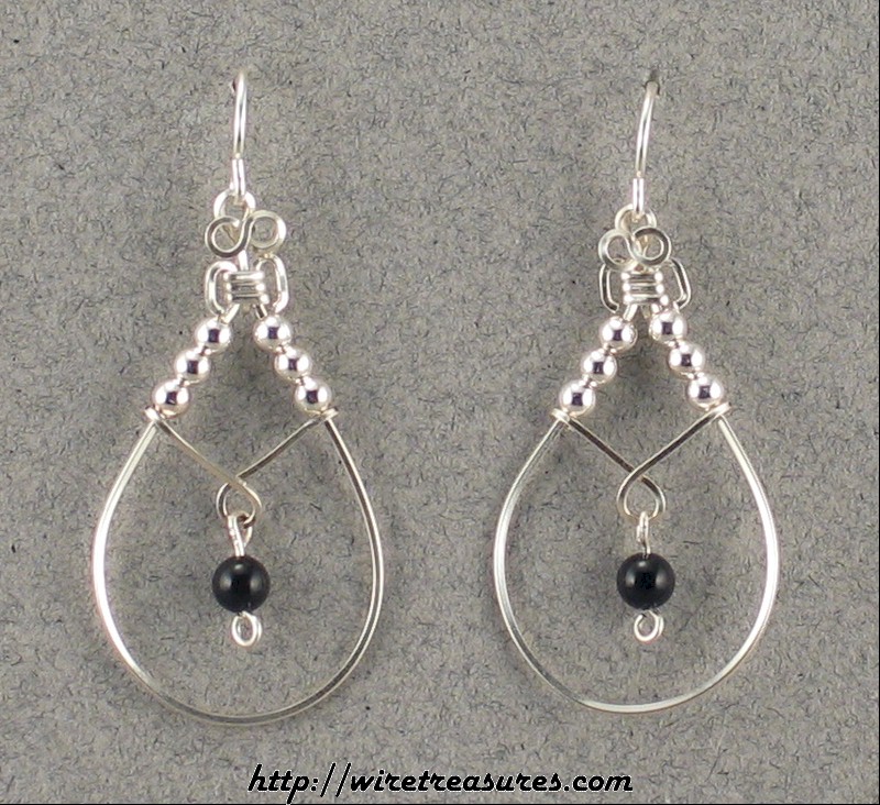 Swinging Onyx Bead Earrings