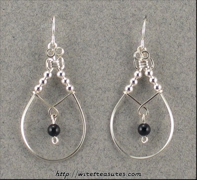 Swinging Onyx Bead Earrings