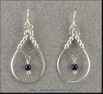 Swinging Onyx Bead Earrings