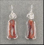 Red Lace Agate Earrings