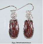 Red Lace Agate Earrings