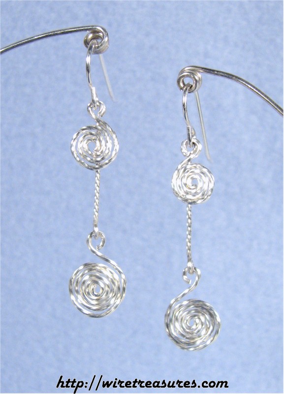 Double Sprial Wire Earrings