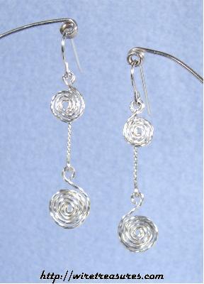 Double Sprial Wire Earrings