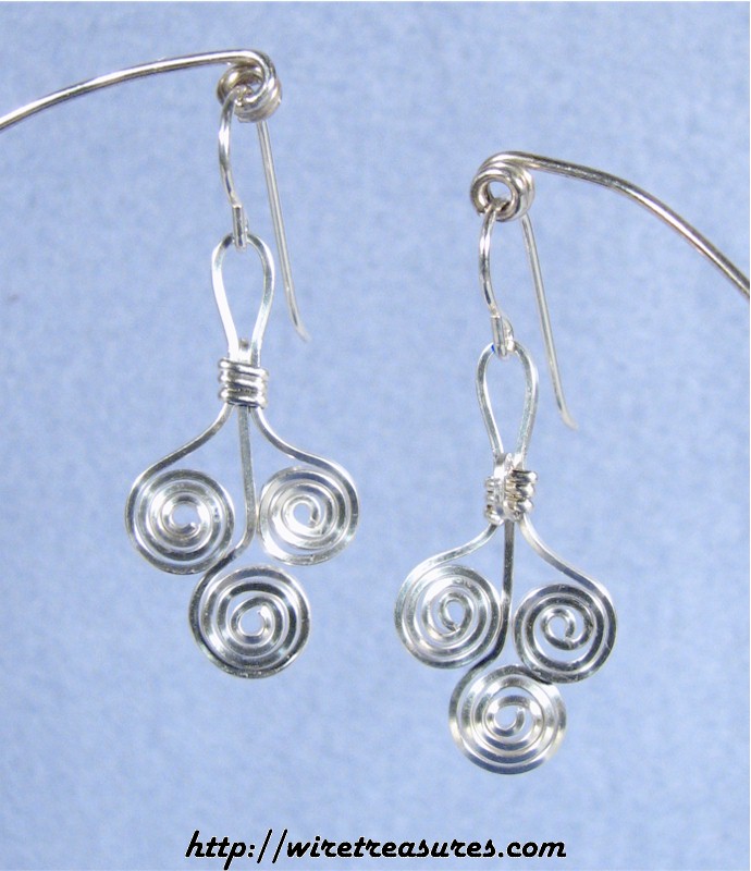 Triple-Coil Wire Earrings