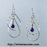 Echo Earrings with Amethyst Beads