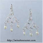 Filigree Earrings with Pearls