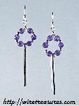 Amethyst Bead Bud Vase Earrings