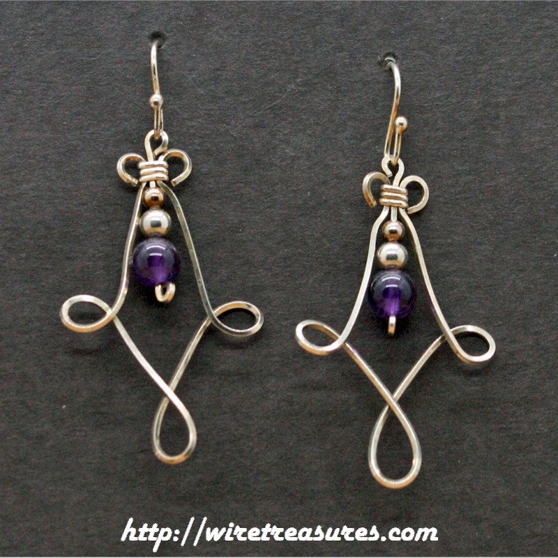 Fancy Amethyst Bead Earrings