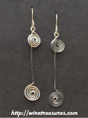 Long-and-Short Swirly Earrings