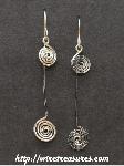 Long-and-Short Swirly Earrings
