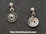 Curly Earrings with Ball Pst
