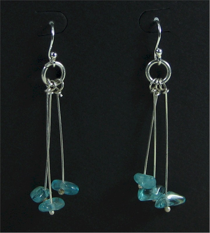 Dangly Blue Quartz Earrings