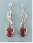 Carnelian Cabochon Earrings
