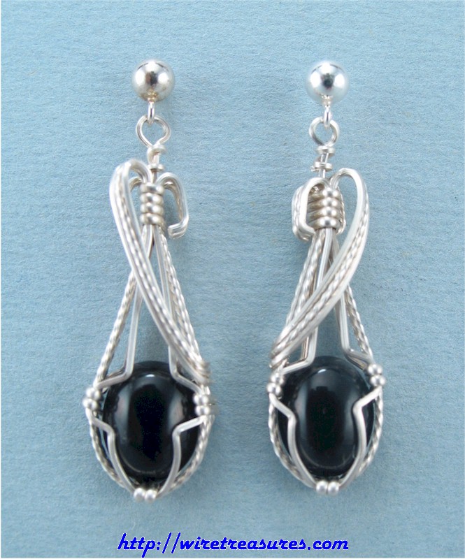 Onyx Cabochon Earrings