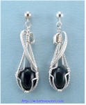 Onyx Cabochon Earrings
