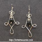 Fancy Onyx Bead Earrings