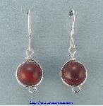 Red Jasper Bead French Wire Earrings