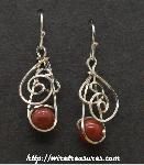 Swirly Red Jasper Bead Earrings