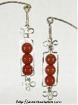 Stack-o-Three Earrings with Red Jasper Beads